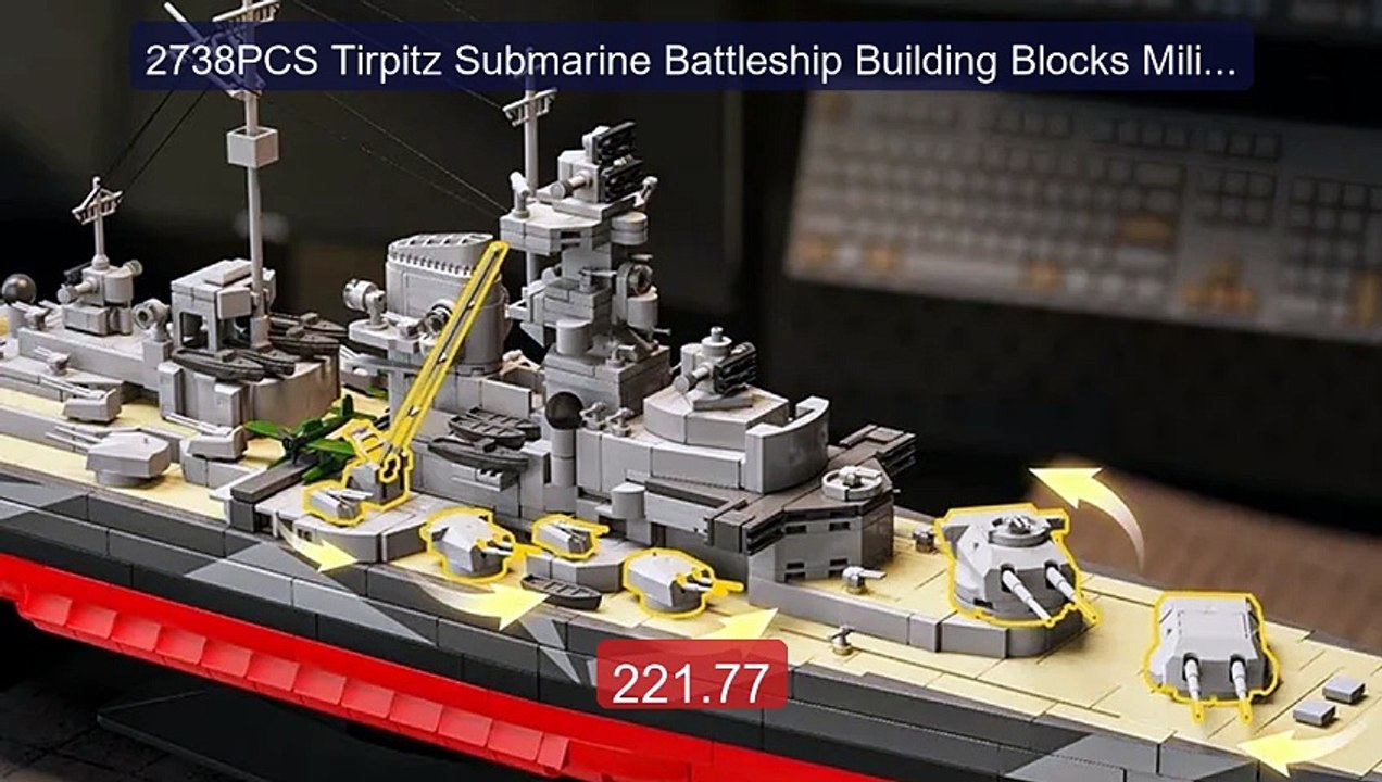 2738PCS Tirpitz Submarine Battleship Building Blocks Military ... -- Best Buy 2026 | Great Quality!