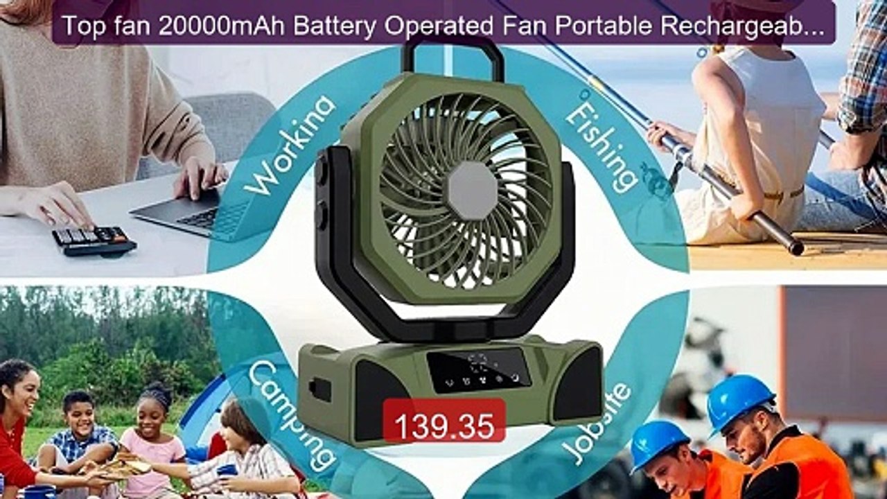 Top fan 20000mAh Battery Operated Fan Portable Rechargeable De... -- Best Buy 2026 | Great Quality!