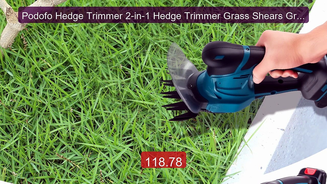 Podofo Hedge Trimmer 2-in-1 Hedge Trimmer Grass Shears Grass S... -- Best Buy 2026 | Great Quality!