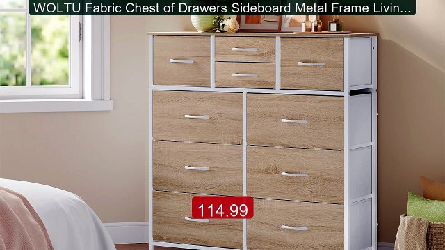WOLTU Fabric Chest of Drawers Sideboard Metal Frame Living Ro... Amazing Value 2026 | Must Have!