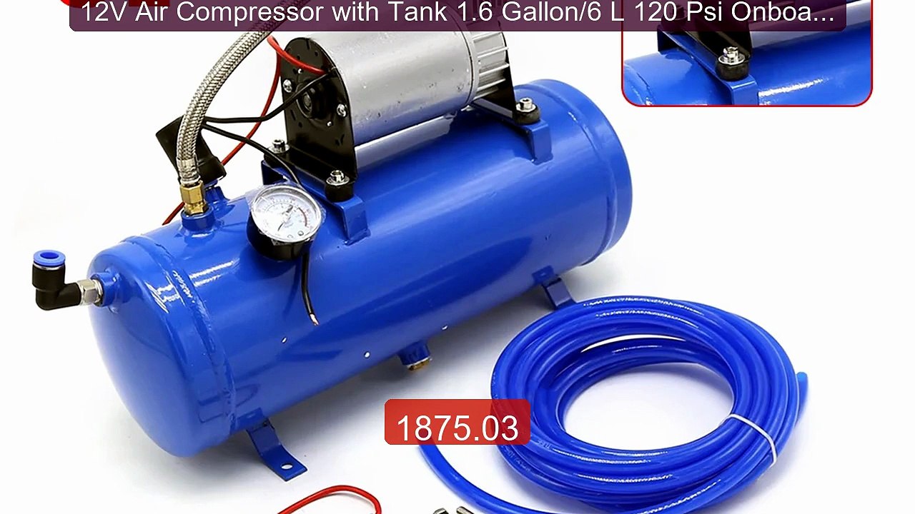 12V Air Compressor with Tank 1.6 Gallon/6 L 120 Psi Onboard... -- Top Pick 2026 | Unbeatable Price!