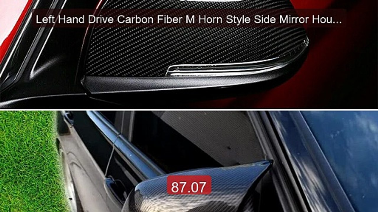 Left Hand Drive Carbon Fiber M Horn Style Side Mirror Housing... -- Amazing Value 2026 | Must Have!