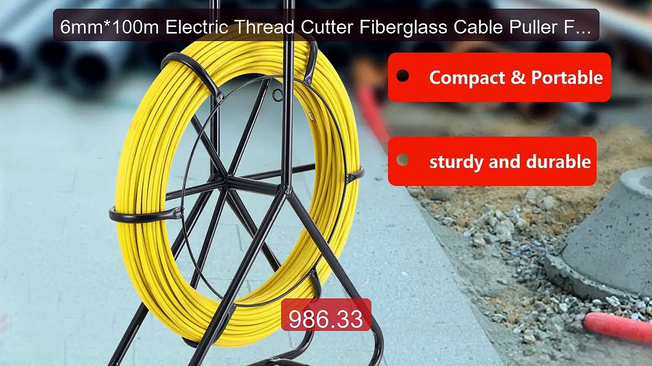 6mm*100m Electric Thread Cutter Fiberglass Cable Puller Fib... -- Top Pick 2026 | Unbeatable Price!