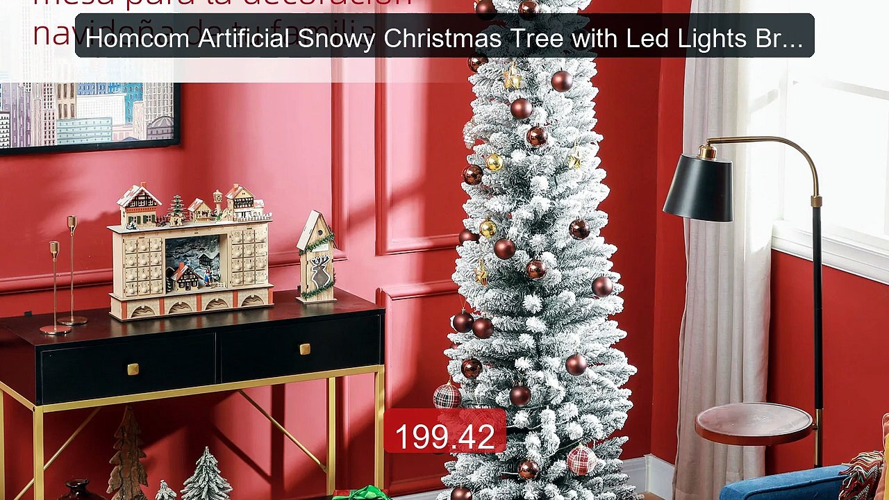 Homcom Artificial Snowy Christmas Tree with Led Lights Branches and... -- Top Rated 2026 | Buy Now!