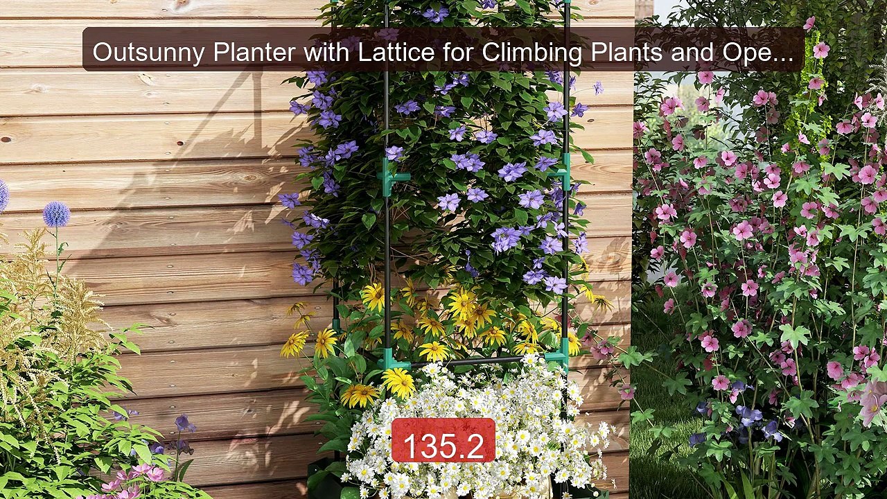 Outsunny Planter with Lattice for Climbing Plants and Open Bot... -- Hot Deal 2026 | Limited Offer!
