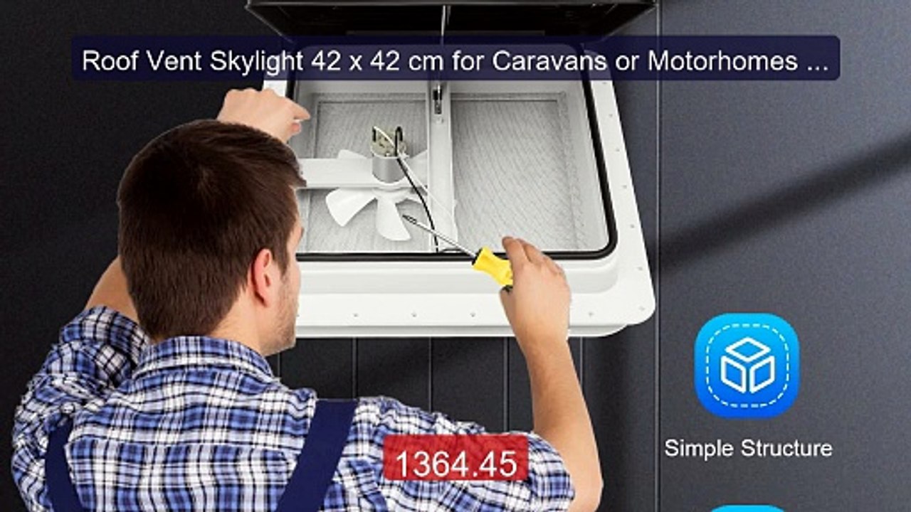 Roof Vent Skylight 42 x 42 cm for Caravans or Motorhomes RV Access... -- Best Deal 2026 | Shop Now!