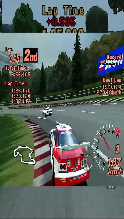 Gran Turismo 2 Trial Mountain Circuit Unisia Jeck Skyline GT Overtaking 😬 MT
