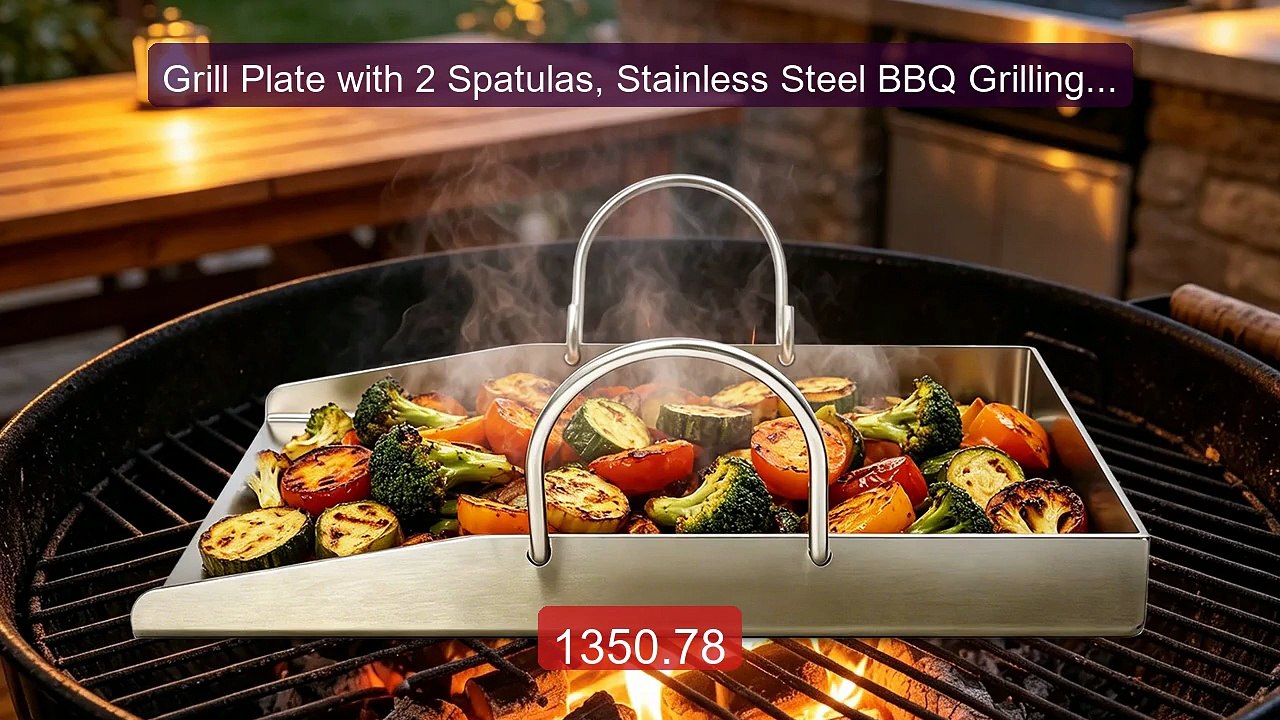 Grill Plate with 2 Spatulas, Stainless Steel BBQ Grilling Plate, Po... -- Top Rated 2026 | Buy Now!