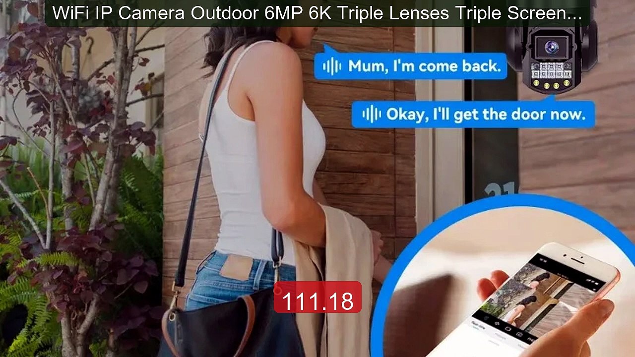 WiFi IP Camera Outdoor 6MP 6K Triple Lenses Triple Screens Se... -- Amazing Value 2026 | Must Have!