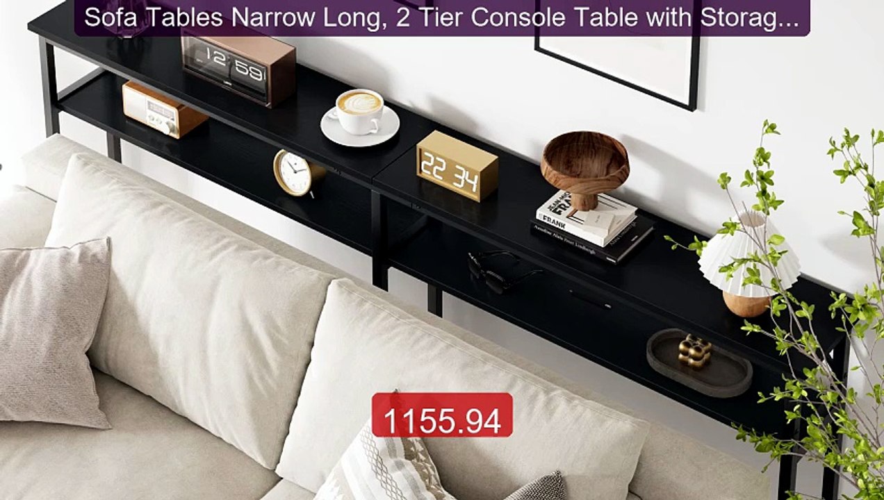 Sofa Tables Narrow Long, 2 Tier Console Table with Storage,70.... -- Best Buy 2026 | Great Quality!