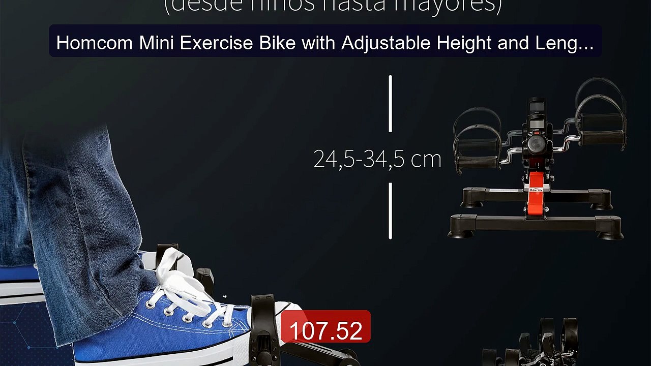 Homcom Mini Exercise Bike with Adjustable Height and Length Lcd Sc... -- Best Deal 2026 | Shop Now!