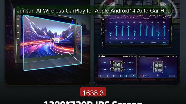 Junsun AI Wireless CarPlay for Apple Android14 Auto Car Rad... Top Pick 2026 | Unbeatable Price!