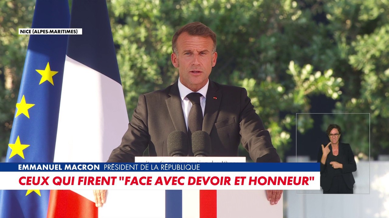 Cérémonie de l'attentat Nice : revivez le discours d'Emmanuel Macron