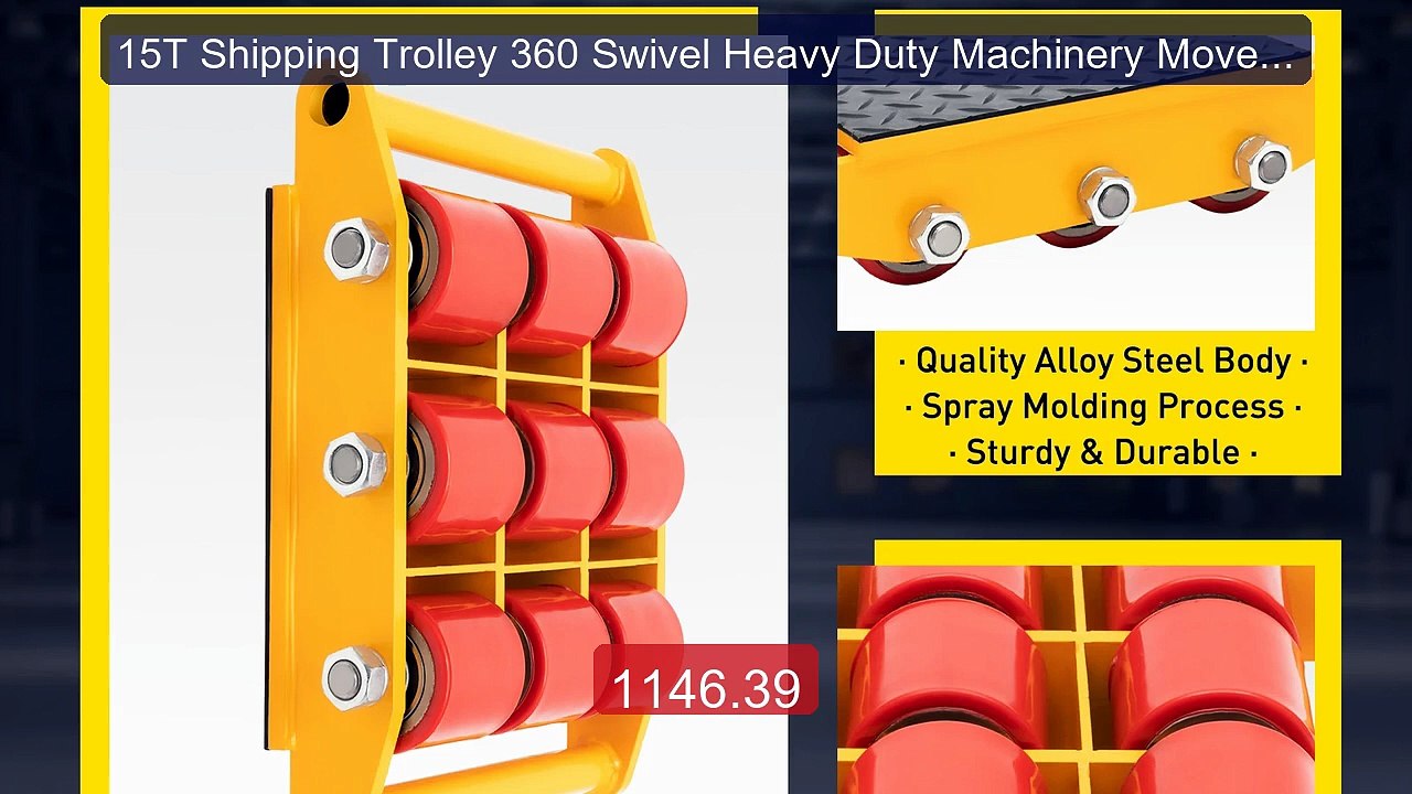 15T Shipping Trolley 360 Swivel Heavy Duty Machinery Mover Dolly S... -- Best Deal 2026 | Shop Now!