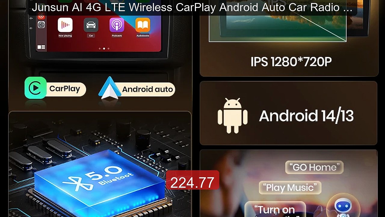 Junsun AI 4G LTE Wireless CarPlay Android Auto Car Radio For B... -- Hot Deal 2026 | Limited Offer!