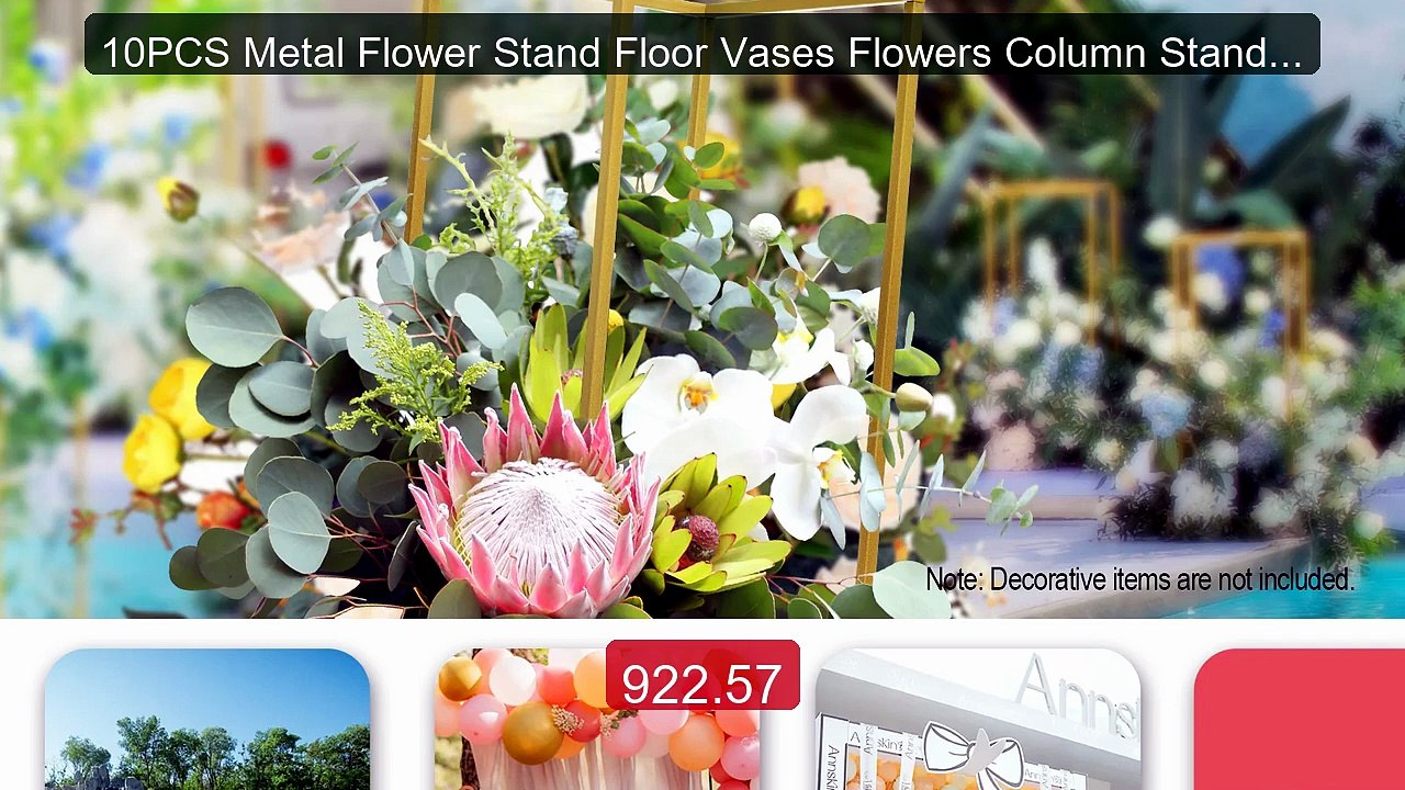 10PCS Metal Flower Stand Floor Vases Flowers Column Stand Road Lea... -- Best Deal 2026 | Shop Now!