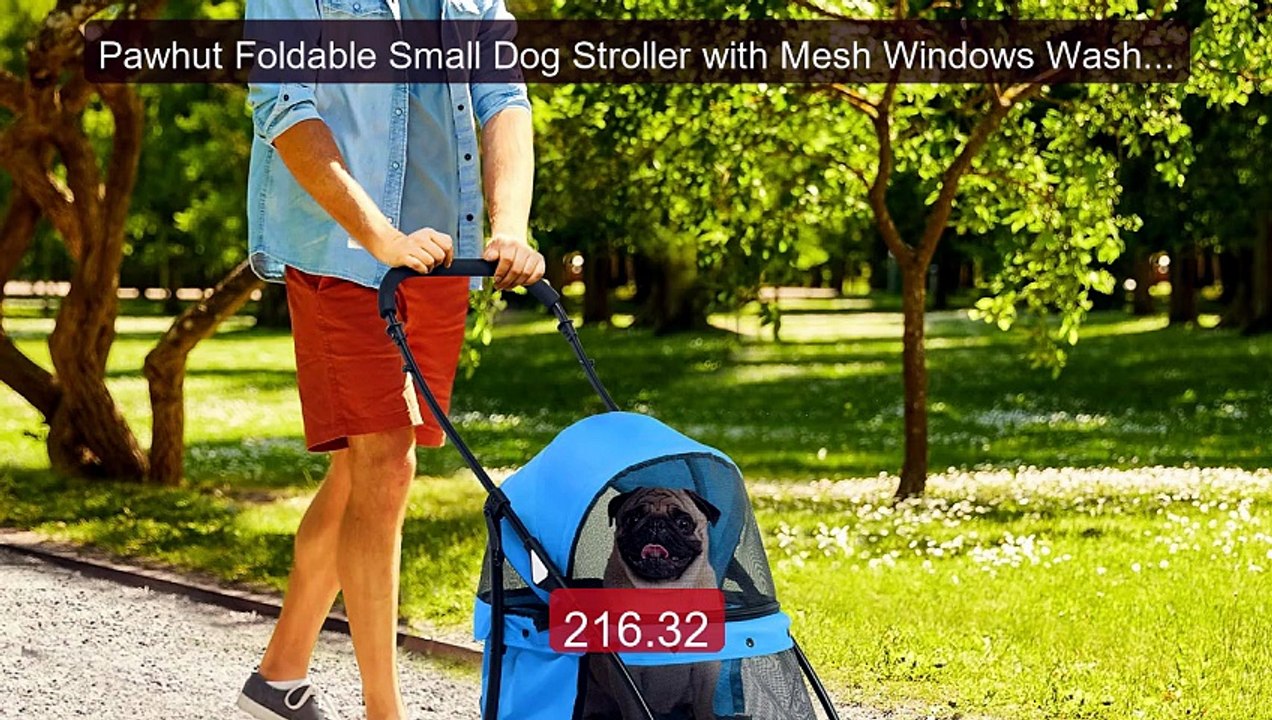 Pawhut Foldable Small Dog Stroller with Mesh Windows Washab... -- Top Pick 2026 | Unbeatable Price!