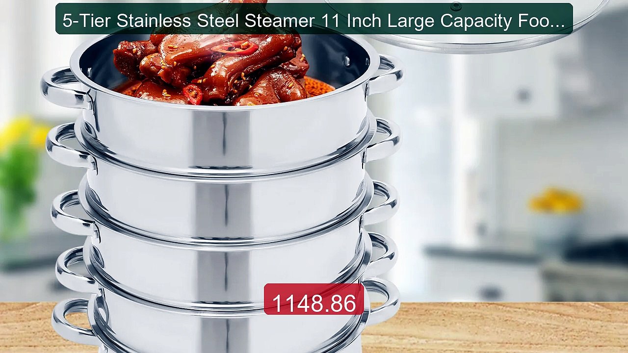 5-Tier Stainless Steel Steamer 11 Inch Large Capacity Food Ste... -- Hot Deal 2026 | Limited Offer!