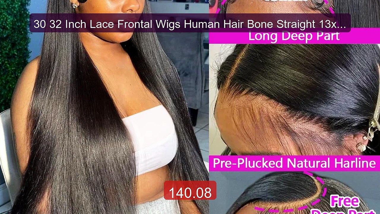 30 32 Inch Lace Frontal Wigs Human Hair Bone Straight 13x6 13x4 HD ... -- Top Rated 2026 | Buy Now!