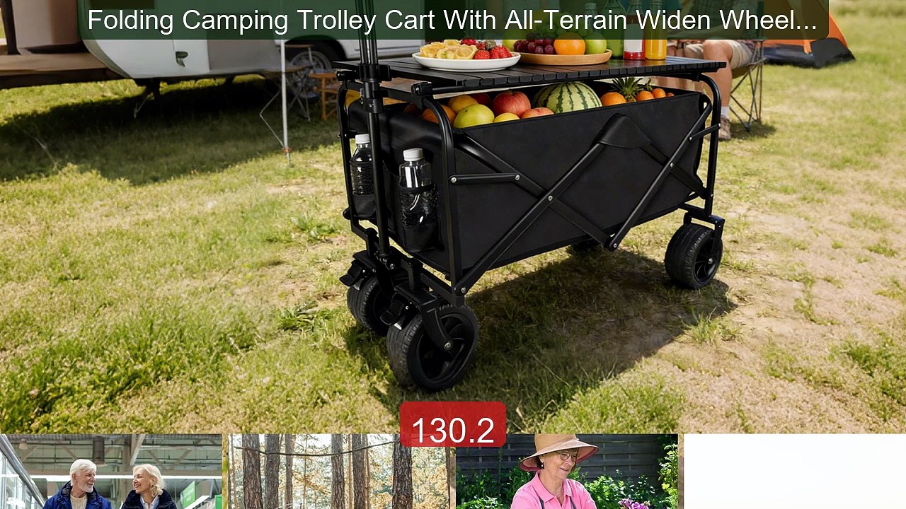 Folding Camping Trolley Cart With All-Terrain Widen Wheel 1... -- Top Pick 2026 | Unbeatable Price!