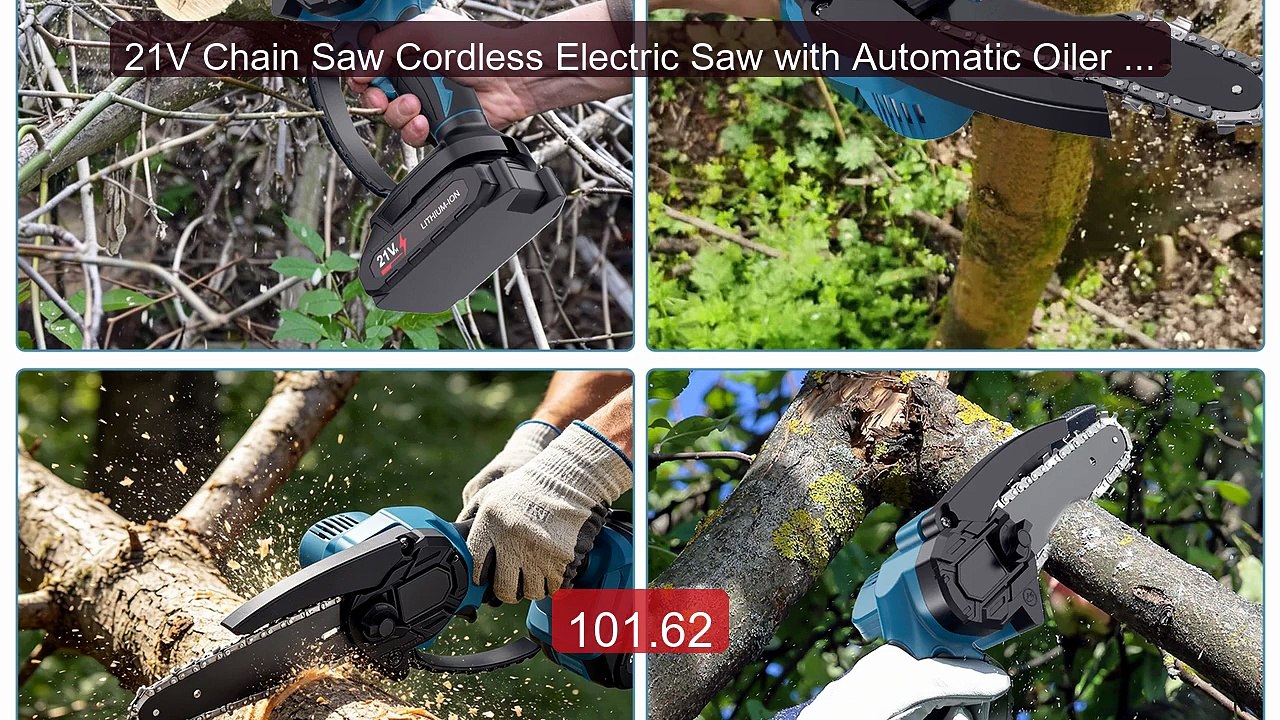 21V Chain Saw Cordless Electric Saw with Automatic Oiler Woodworkin... -- Top Rated 2026 | Buy Now!