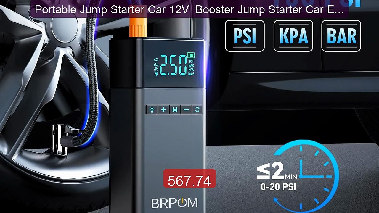 Portable Jump Starter Car 12V  Booster Jump Starter Car Elect... -- Amazing Value 2026 | Must Have!