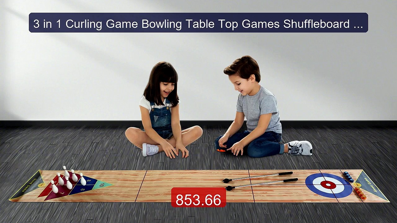 3 in 1 Curling Game Bowling Table Top Games Shuffleboard Table Set ... -- Top Rated 2026 | Buy Now!