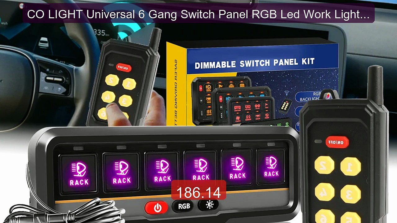 CO LIGHT Universal 6 Gang Switch Panel RGB Led Work Light D... -- Top Pick 2026 | Unbeatable Price!