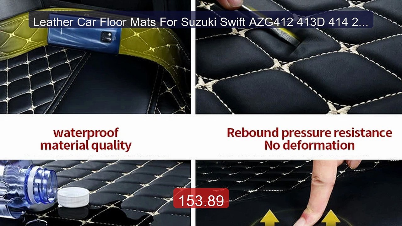 Leather Car Floor Mats For Suzuki Swift AZG412 413D 414 201... -- Top Pick 2026 | Unbeatable Price!