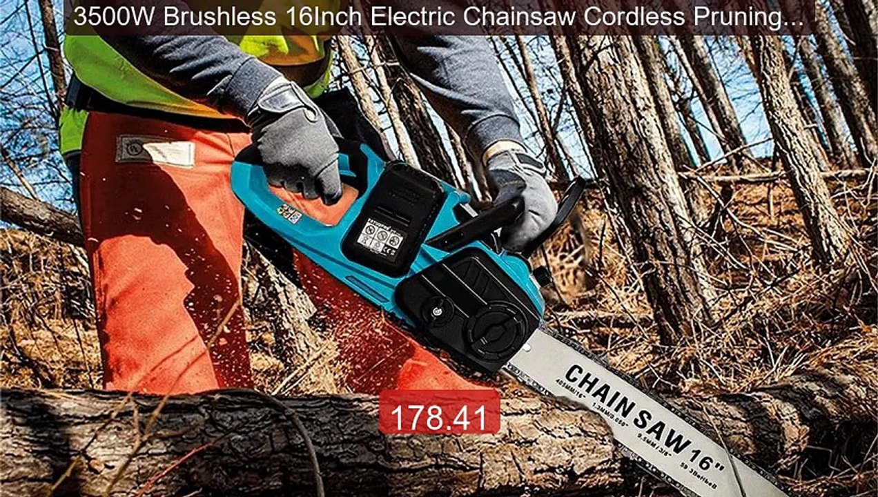 3500W Brushless 16Inch Electric Chainsaw Cordless Pruning Woodworki... -- Top Rated 2026 | Buy Now!