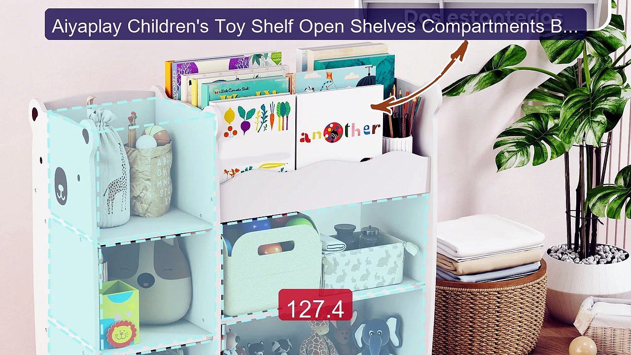 Aiyaplay Children's Toy Shelf Open Shelves Compartments Bear Design... -- Top Rated 2026 | Buy Now!