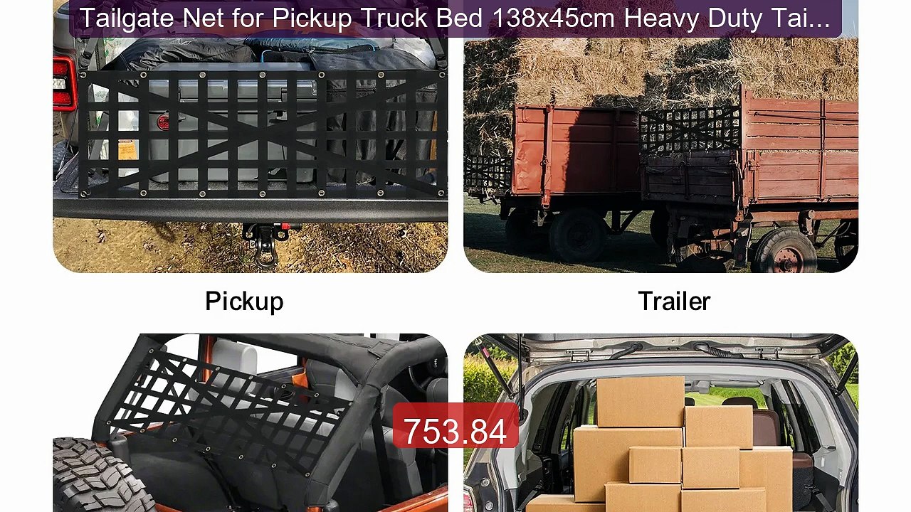 Tailgate Net for Pickup Truck Bed 138x45cm Heavy Duty Tailg... -- Top Pick 2026 | Unbeatable Price!