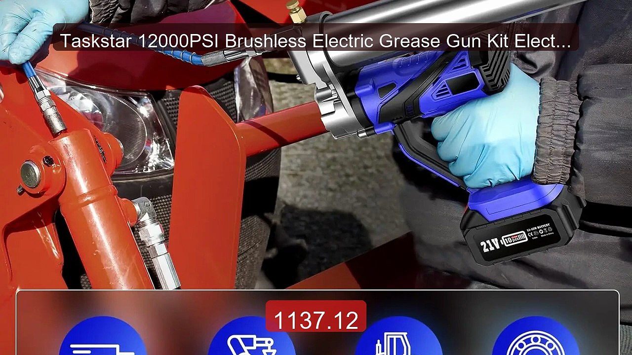 Taskstar 12000PSI Brushless Electric Grease Gun Kit Electric High-P... -- Top Rated 2026 | Buy Now!
