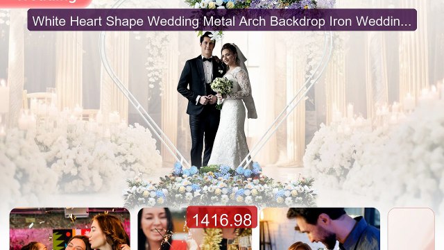 White Heart Shape Wedding Metal Arch Backdrop Iron Wedding Ev... Amazing Value 2026 | Must Have!
