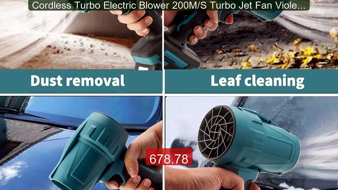 Cordless Turbo Electric Blower 200M/S Turbo Jet...