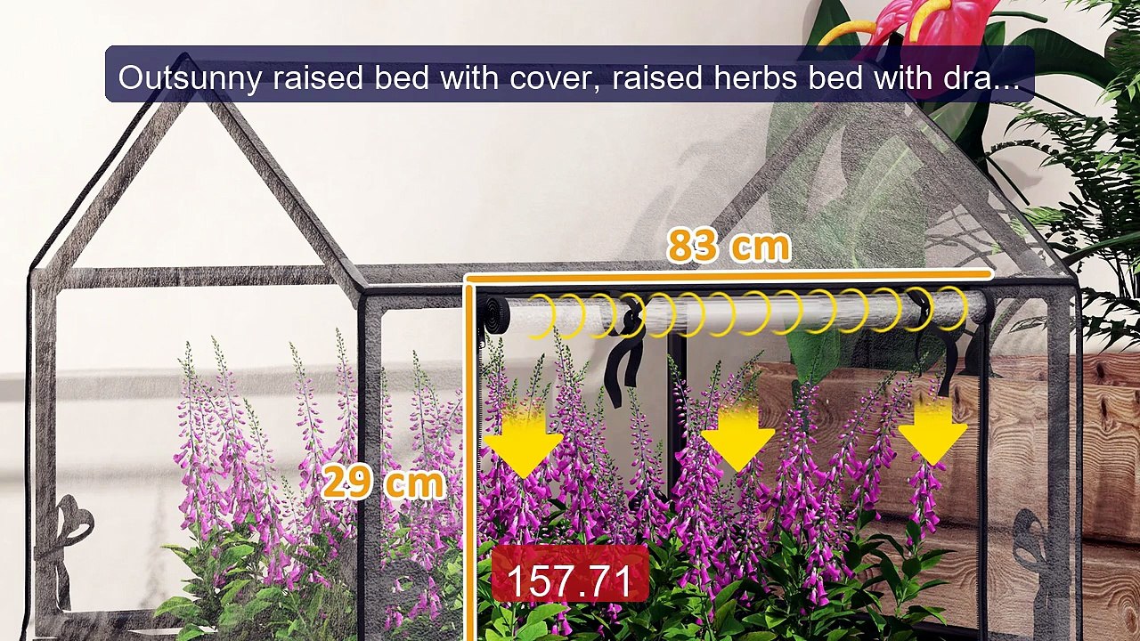 Outsunny raised bed with cover, raised herbs bed with drainag... -- Amazing Value 2026 | Must Have!