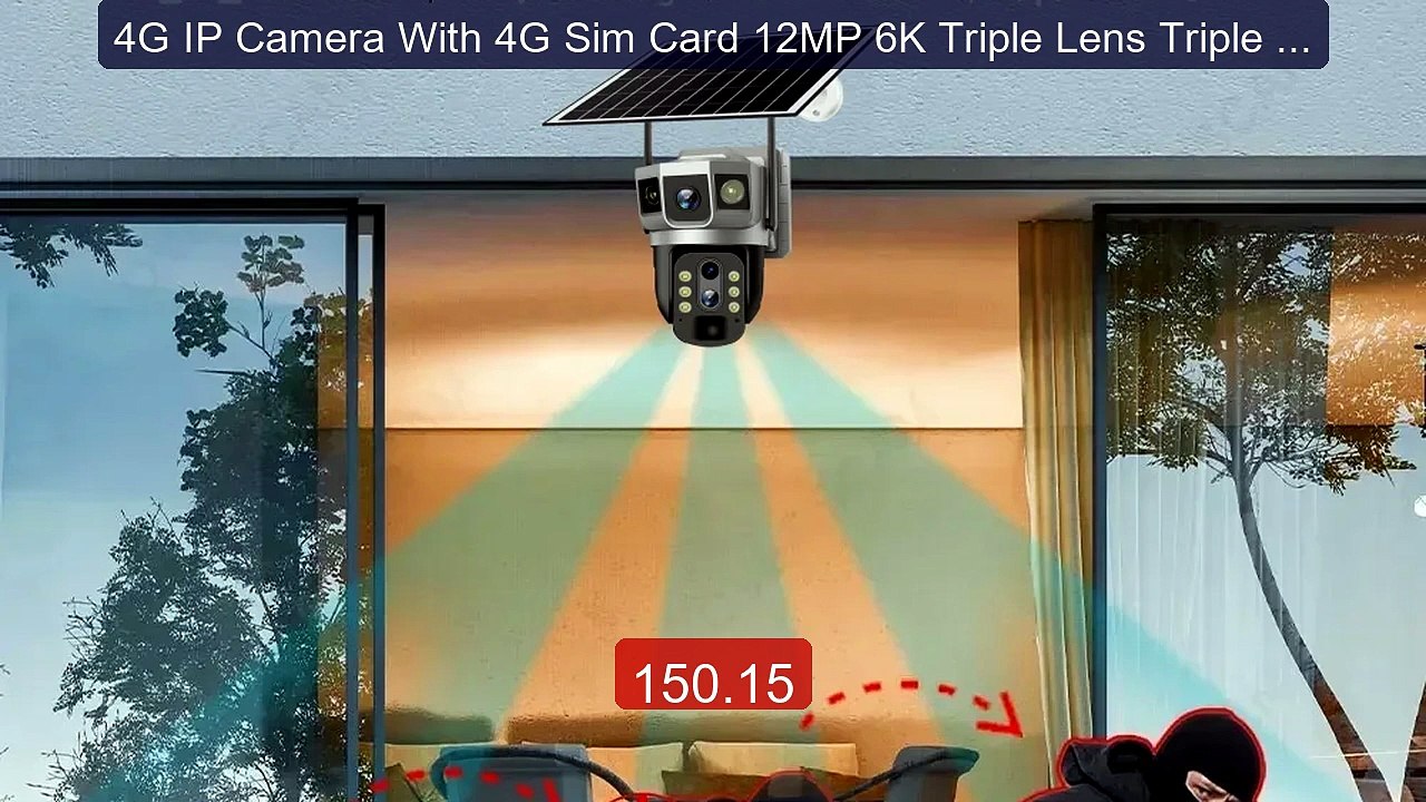 4G IP Camera With 4G Sim Card 12MP 6K Triple Lens Triple Scre... -- Amazing Value 2026 | Must Have!
