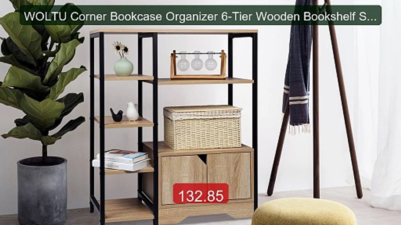 WOLTU Corner Bookcase Organizer 6-Tier Wooden Bookshelf Storag... -- Hot Deal 2026 | Limited Offer!