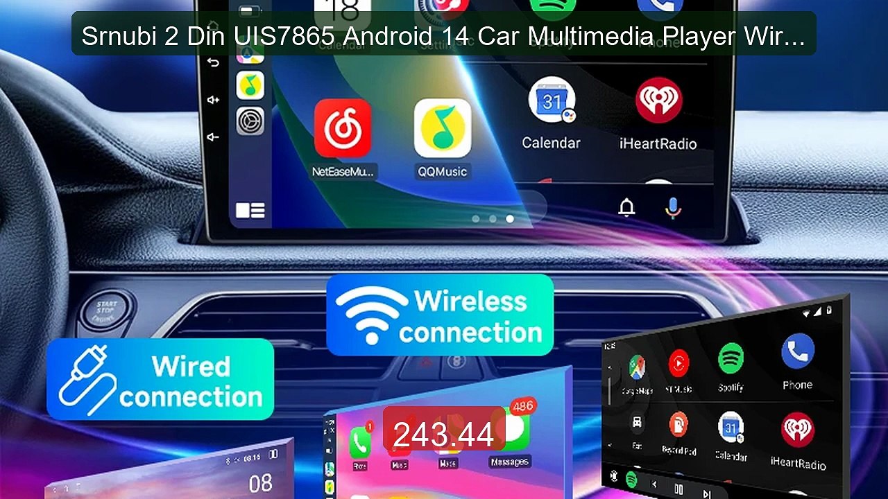 Srnubi 2 Din UIS7865 Android 14 Car Multimedia Player Wireless... -- Best Buy 2026 | Great Quality!