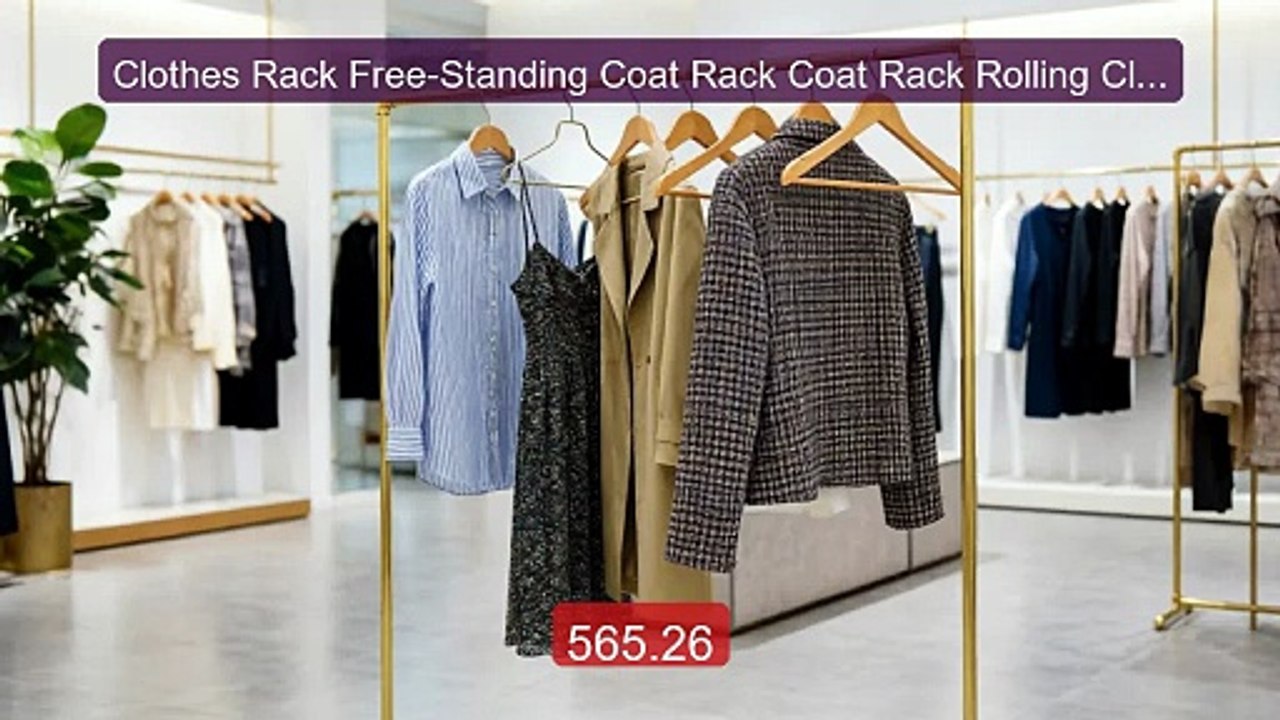 Clothes Rack Free-Standing Coat Rack Coat Rack Rolling Clot... -- Top Pick 2026 | Unbeatable Price!