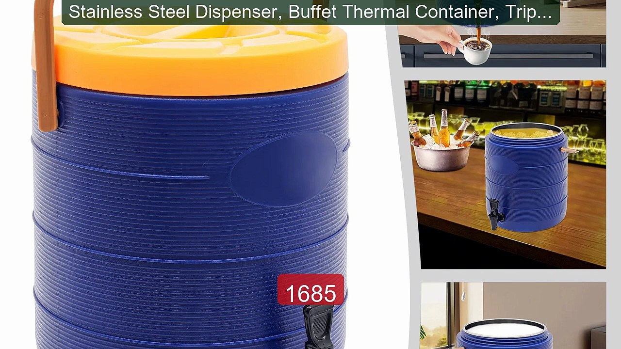 Stainless Steel Dispenser, Buffet Thermal Container, Triple-layer ... -- Best Deal 2026 | Shop Now!