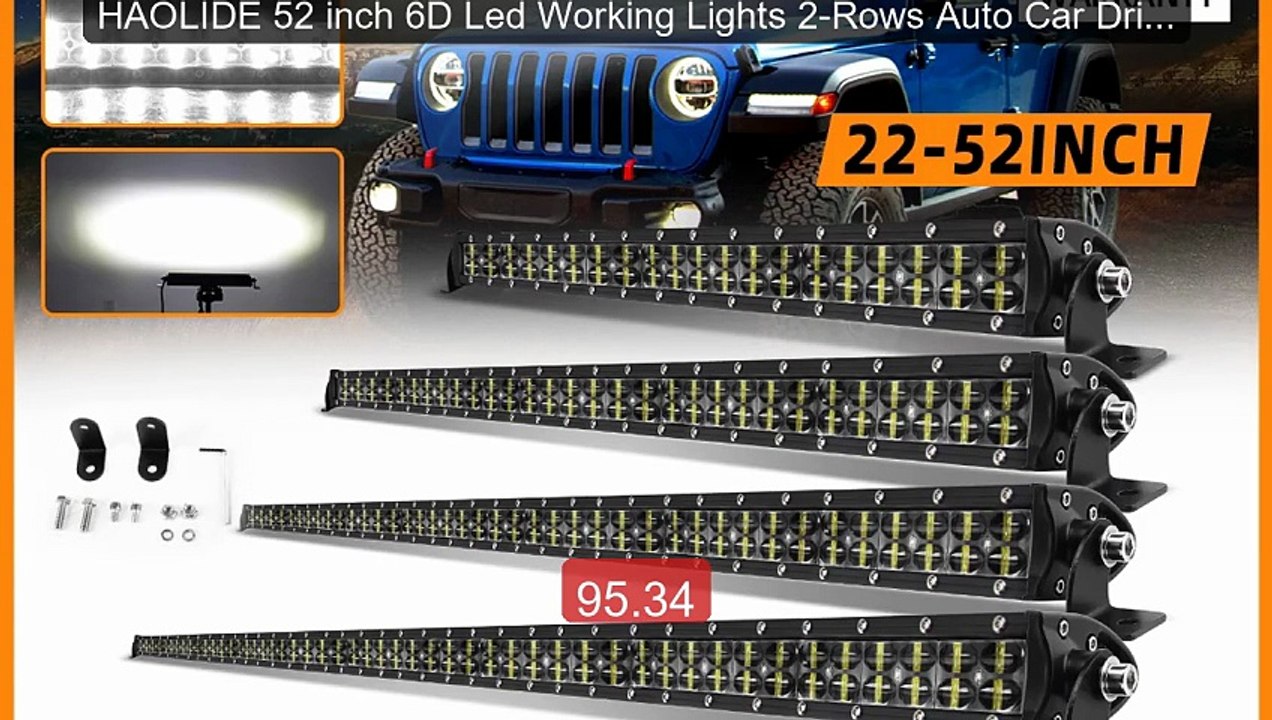HAOLIDE 52 inch 6D Led Working Lights 2-Rows Auto Car Drivi... -- Top Pick 2026 | Unbeatable Price!