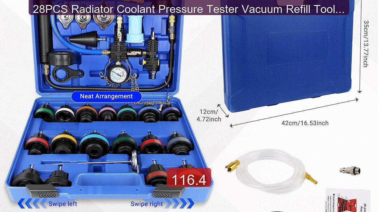 28PCS Radiator Coolant Pressure Tester Vacuum Refill Tool Kit and P... -- Top Rated 2026 | Buy Now!