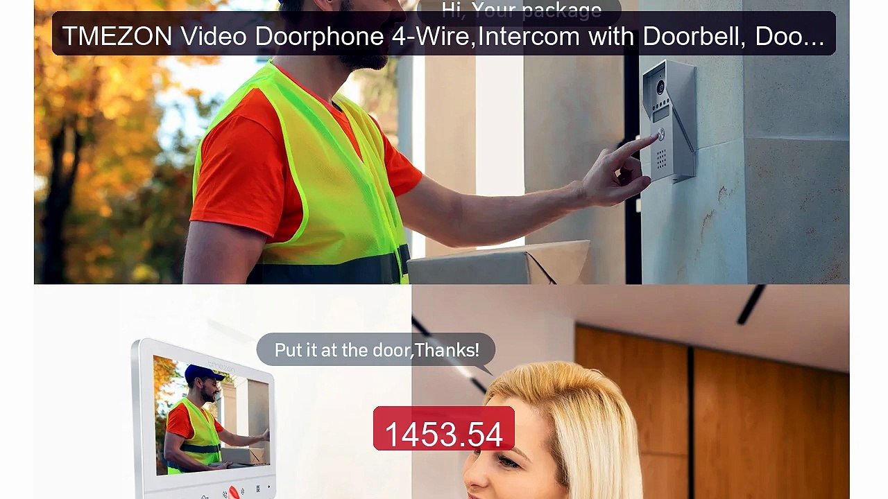 TMEZON Video Doorphone 4-Wire,Intercom with Doorbell, Doorp... -- Top Pick 2026 | Unbeatable Price!