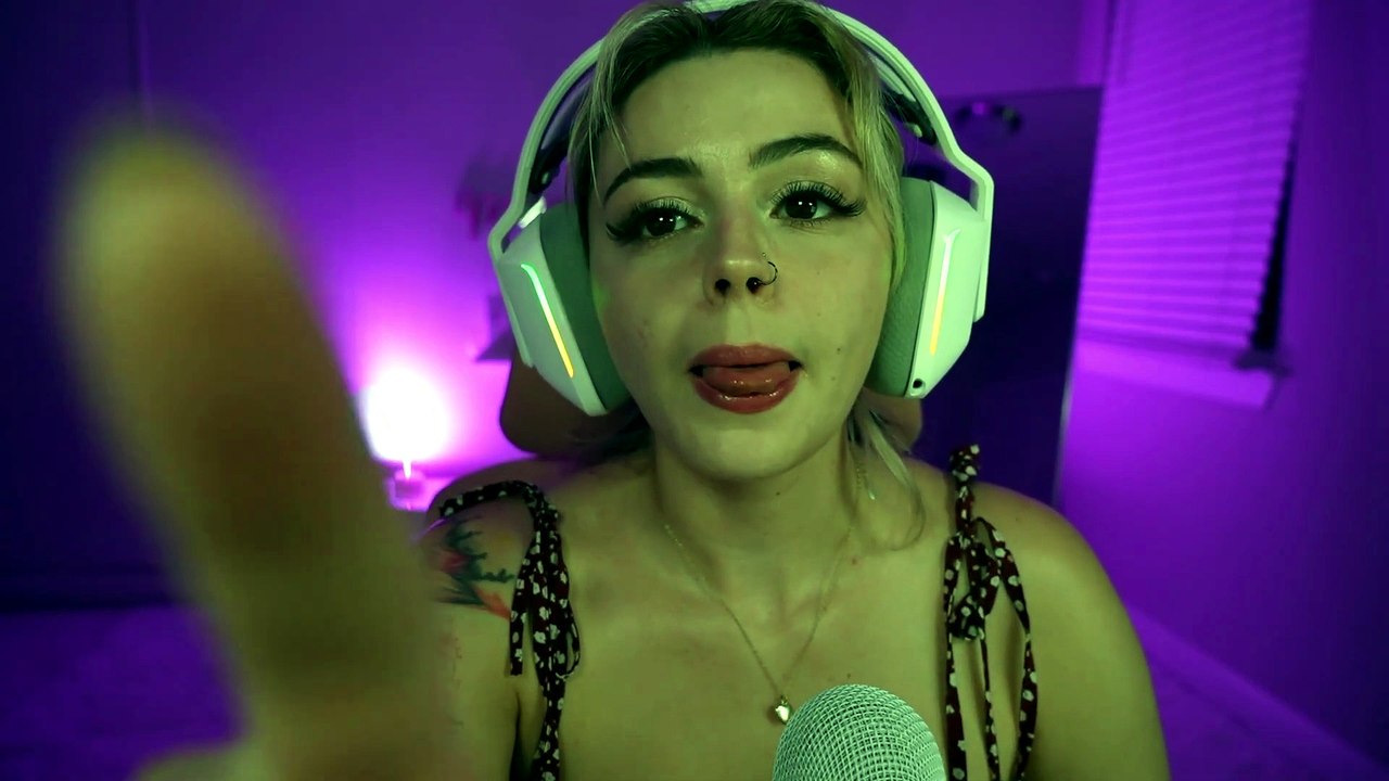 ASMR Lens Licking with Sideways Tongue Fluttering