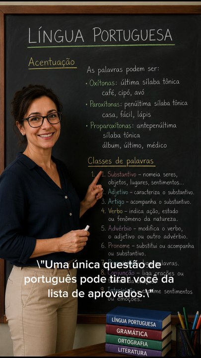 Uma questão de português pode decidir a sua aprovação.