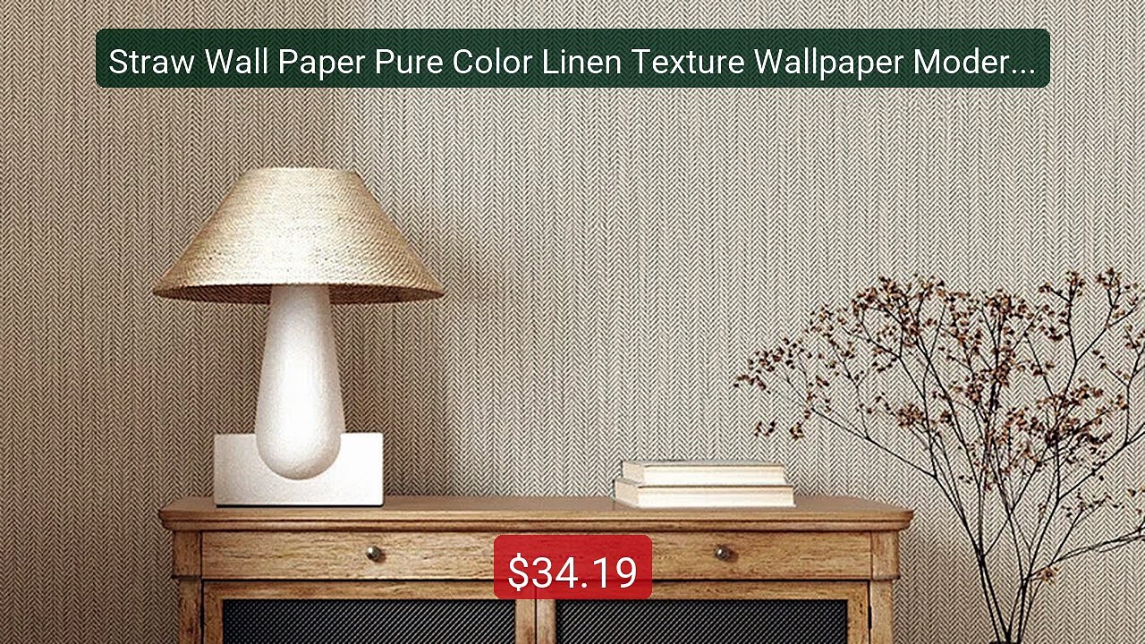 Straw Wall Paper Pure Color Linen Texture Wallpaper Modern St... -- Amazing Value 2026 | Must Have!