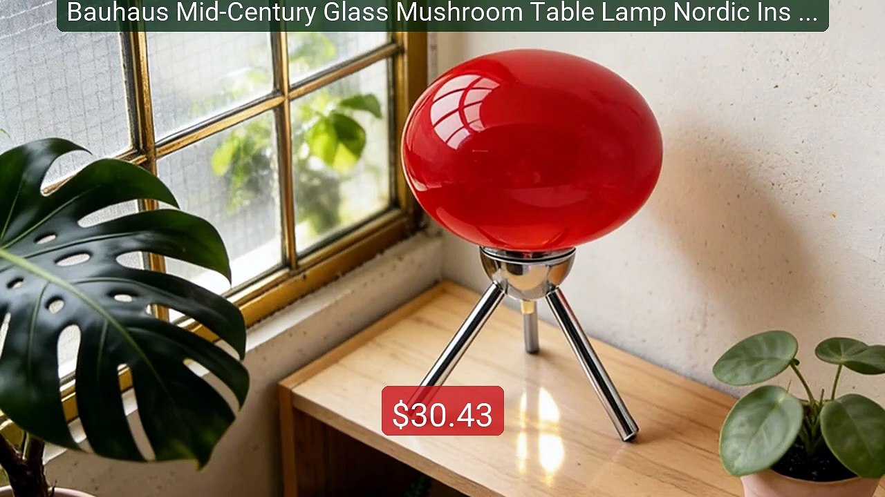 Bauhaus Mid-Century Glass Mushroom Table Lamp Nordic Ins Girls... -- Best Buy 2026 | Great Quality!