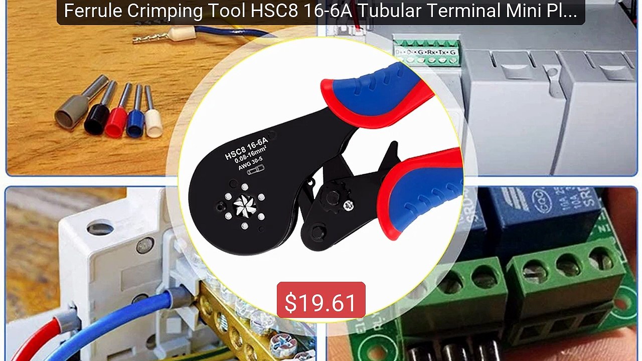 Ferrule Crimping Tool HSC8 16-6A Tubular Terminal Mini Plie... -- Top Pick 2026 | Unbeatable Price!