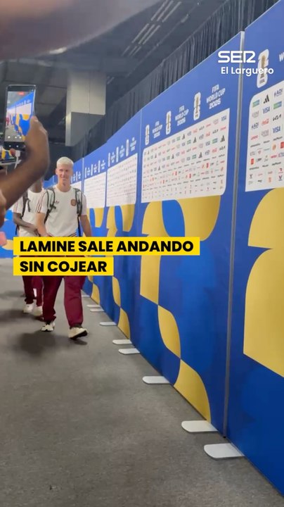 Lamine sale andando sin cojear